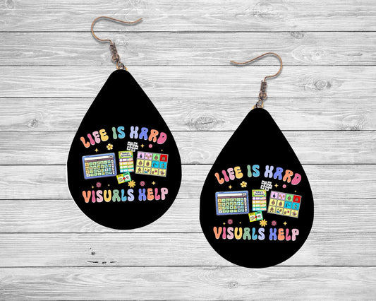 Life is Hard, Visuals Help Earrings