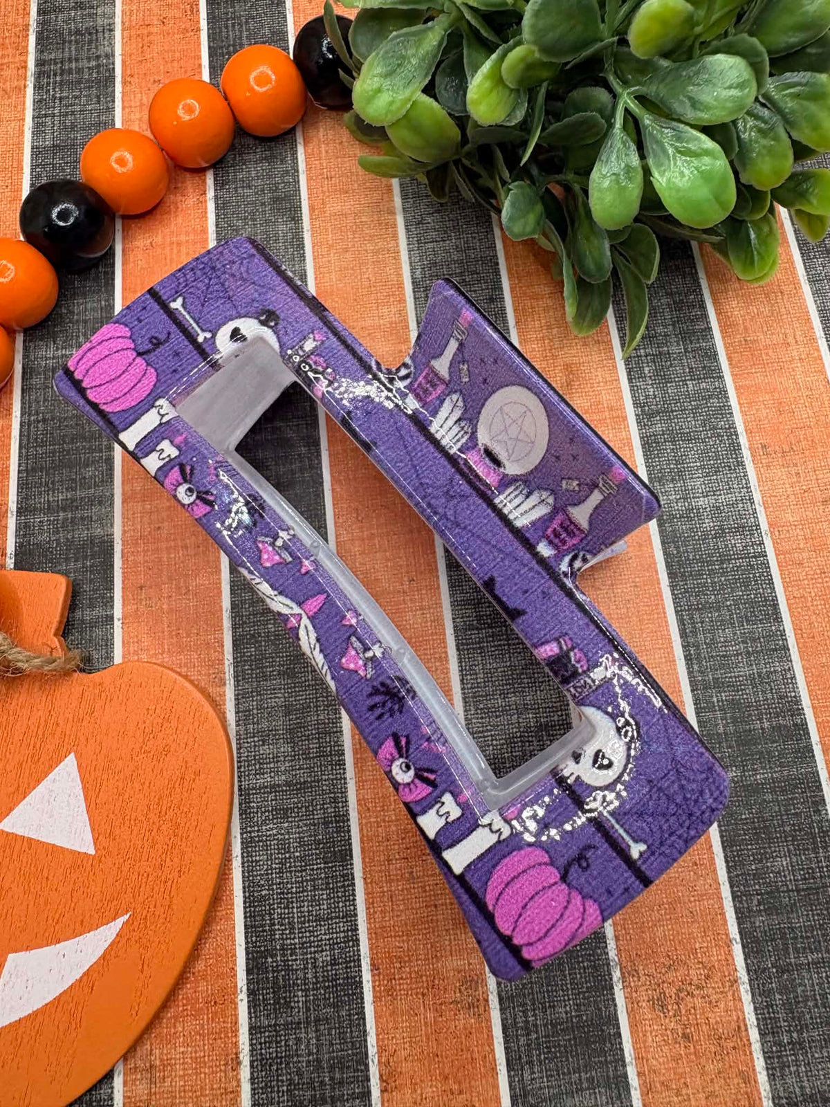 Halloween Hair Claw Clip - Purple