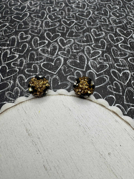 Leopard Rhinestone Earrings