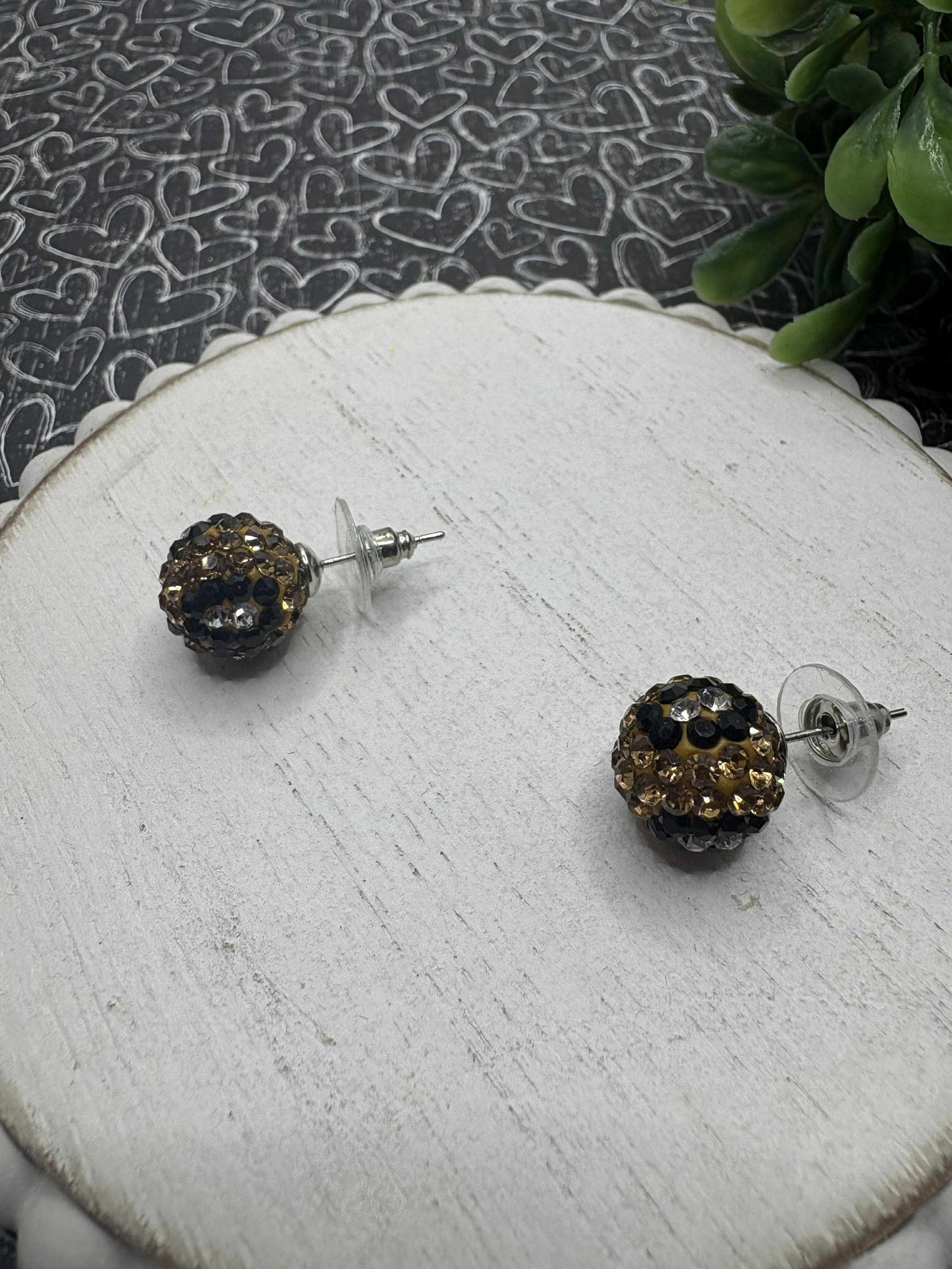 Leopard Rhinestone Earrings