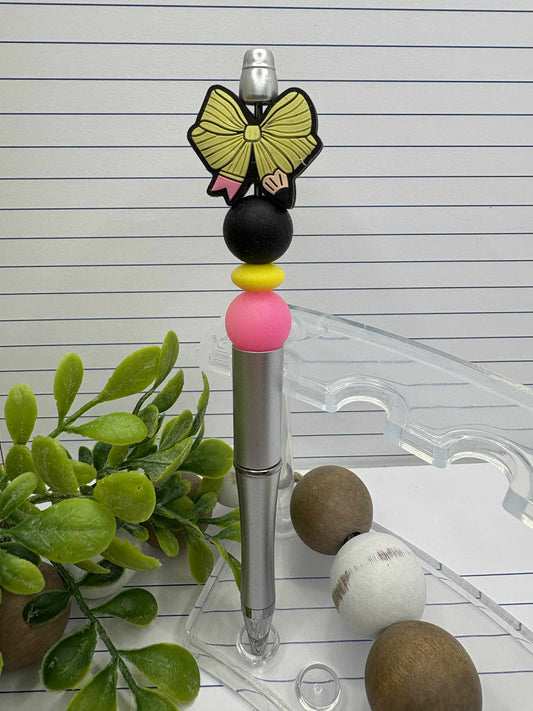 Pencil Bow Beaded Ink Pen