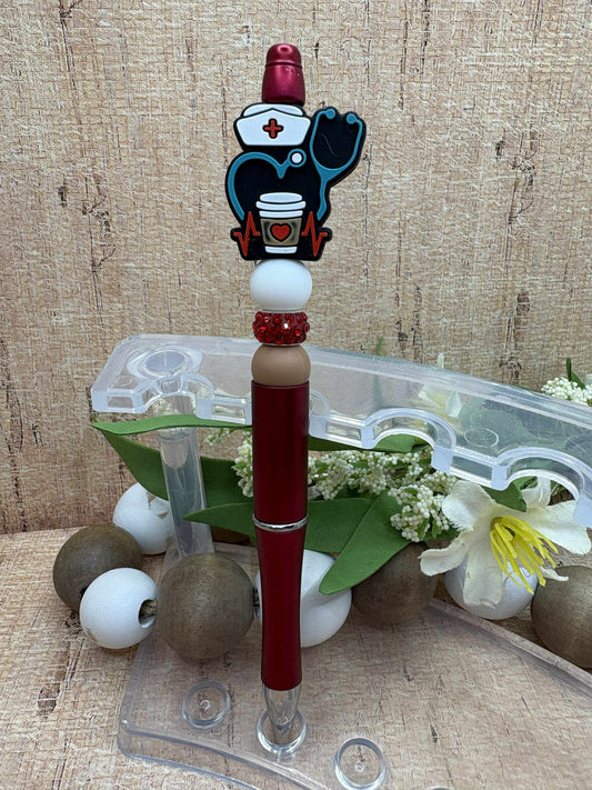 Stethoscope Beaded Ink Pen