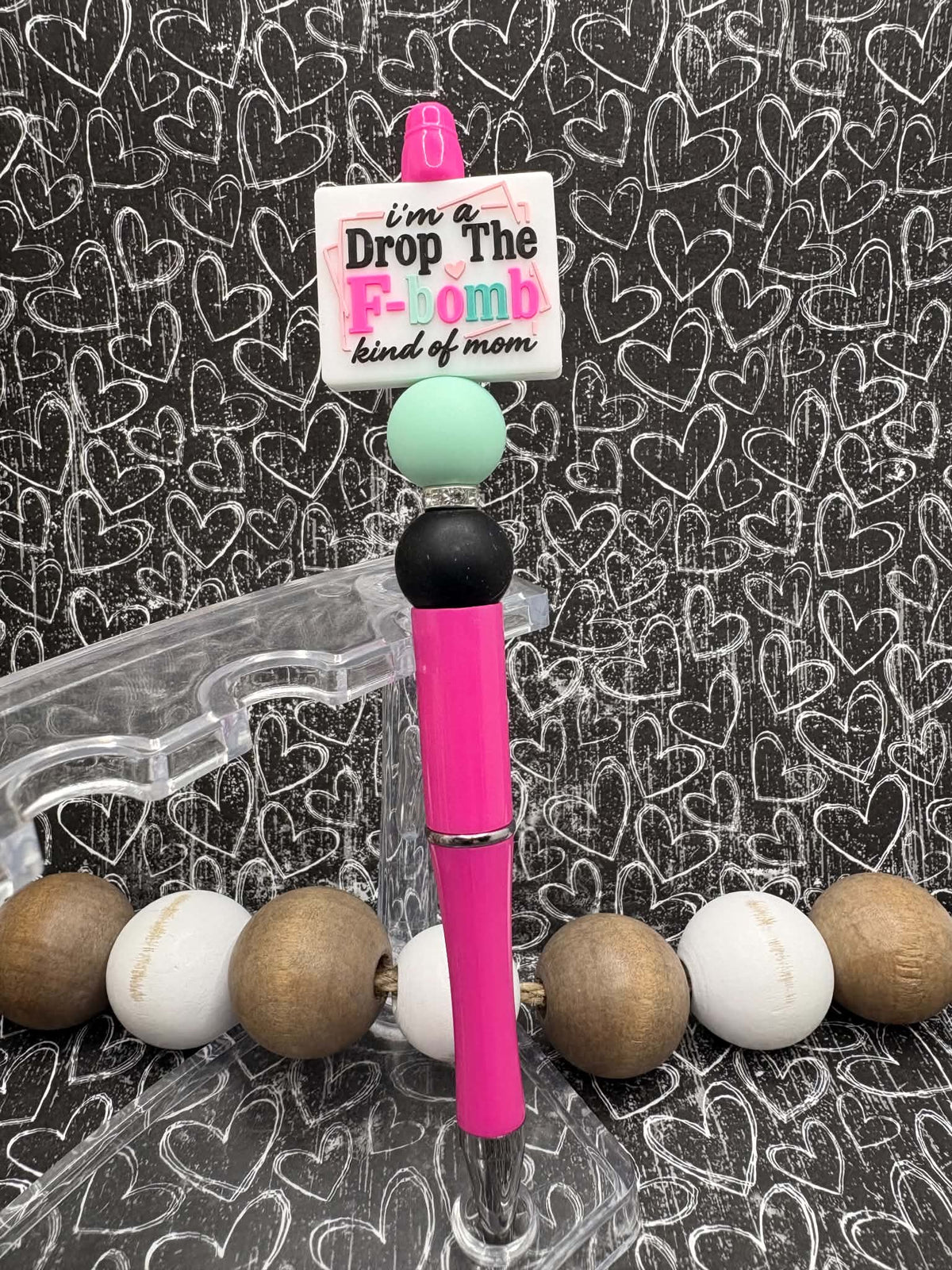 Drop the F Bomb kinda Mom Beaded Ink Pen