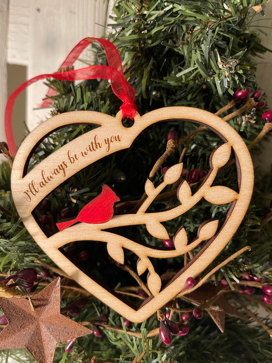 I'll Always be with You Red Cardinal Ornament