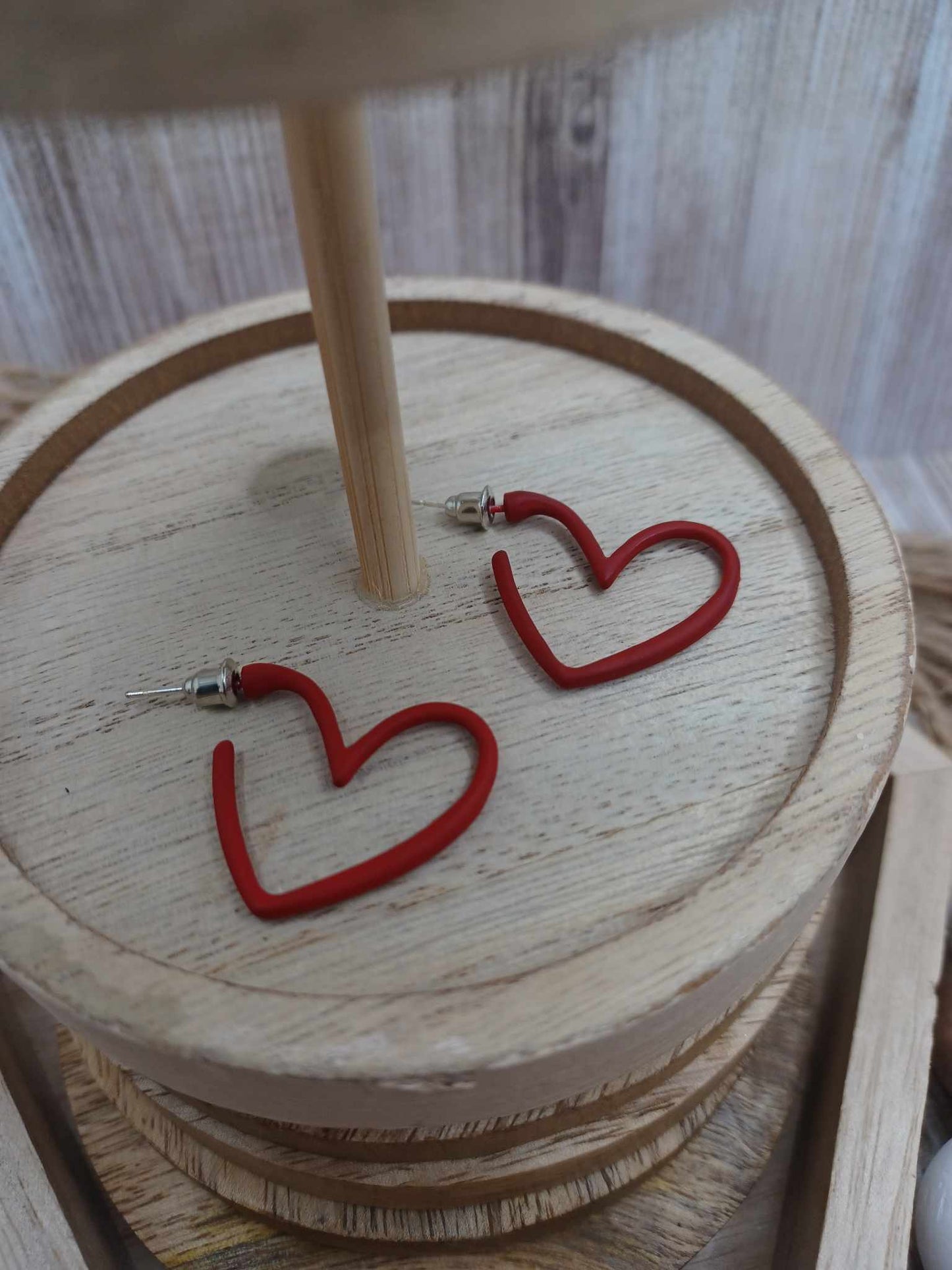 Rubber Coated Heart Earrings