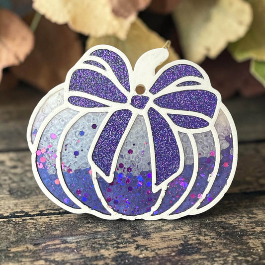 PREORDER - Purple Sparkle Pumpkin Freshie
