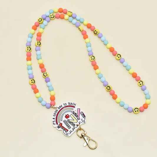 It's a Good Day to Teach Tiny Humans Beaded Lanyards