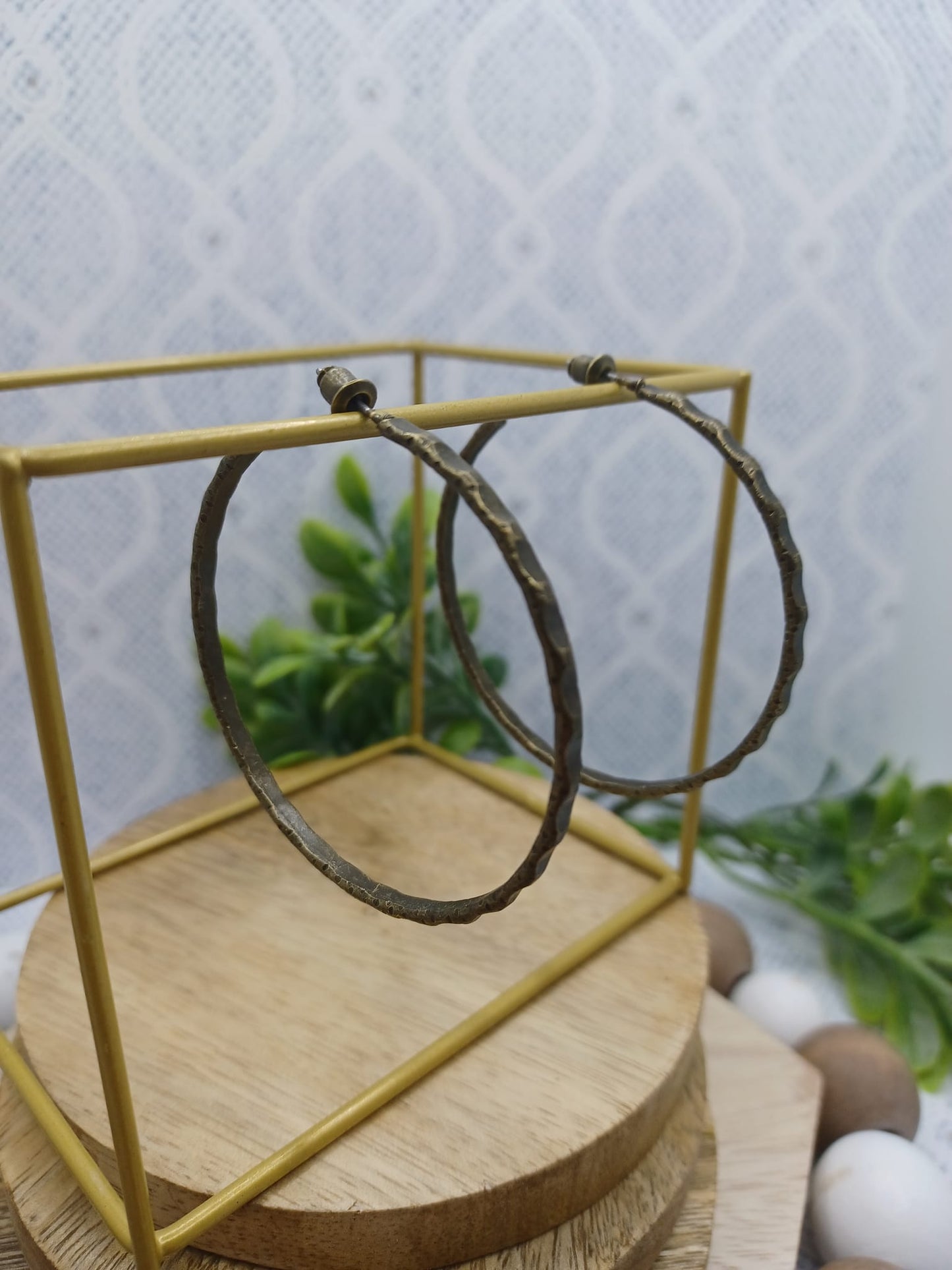 Brass Bumpy Designed Earrings