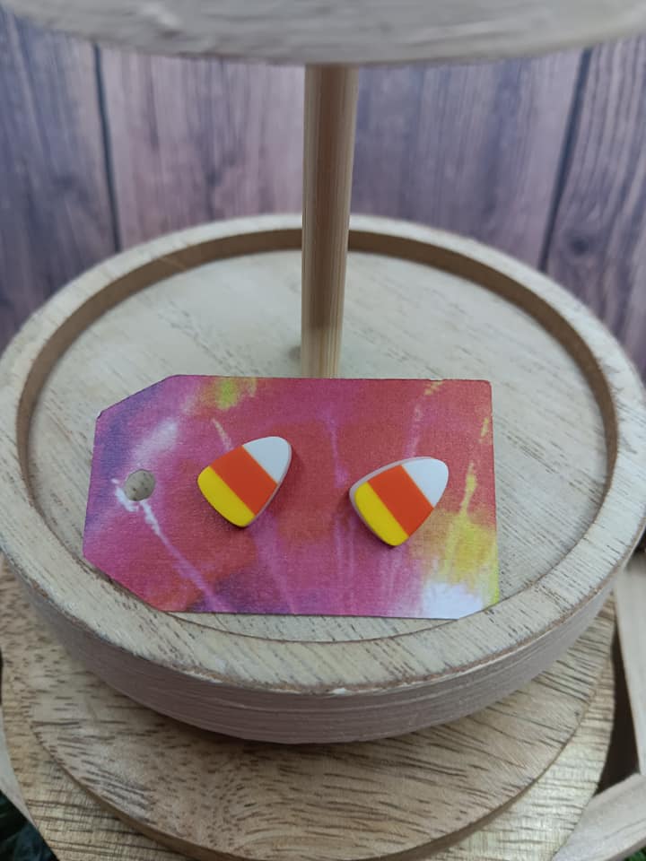 Candy Corn Earrings