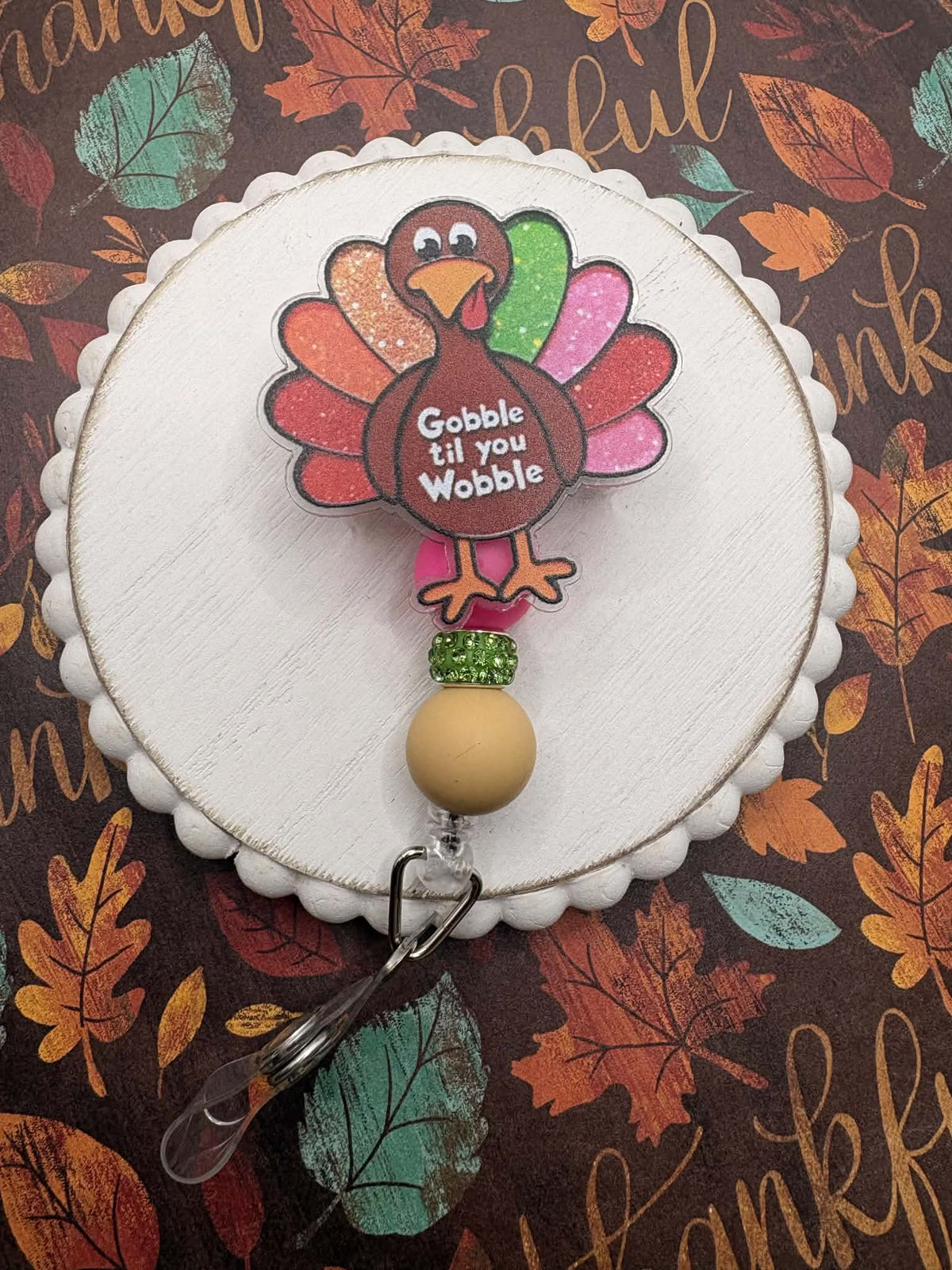 Gobble Til you Wobble Beaded Ink Pen