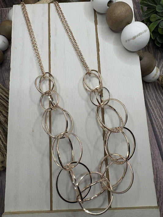 Rose Gold Necklace with 3-D Aspects