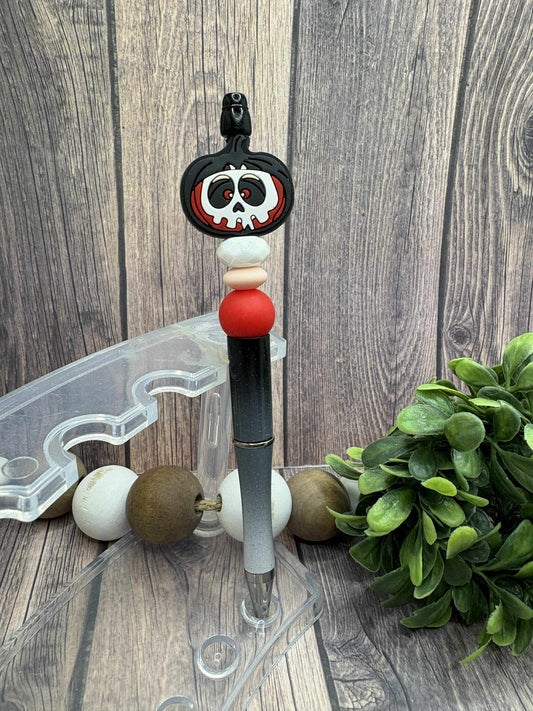 Skull Pumpkin Beaded Ink Pen