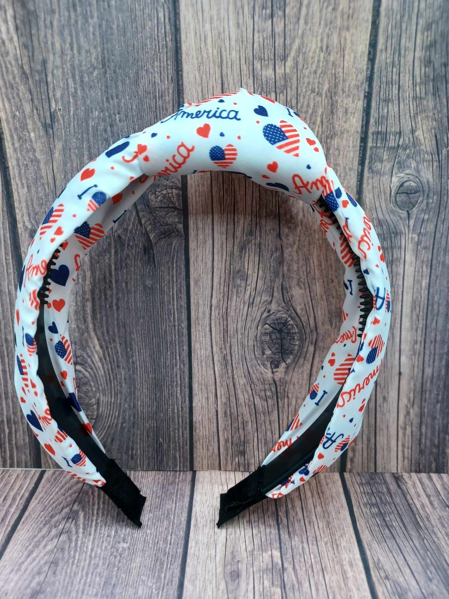 I <3 America Red, White, & Blue Themed Top Knot Headband