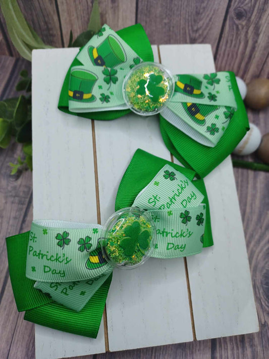St. Patrick's Day Hair Accessory Set - Comes with 2 Hair Clips