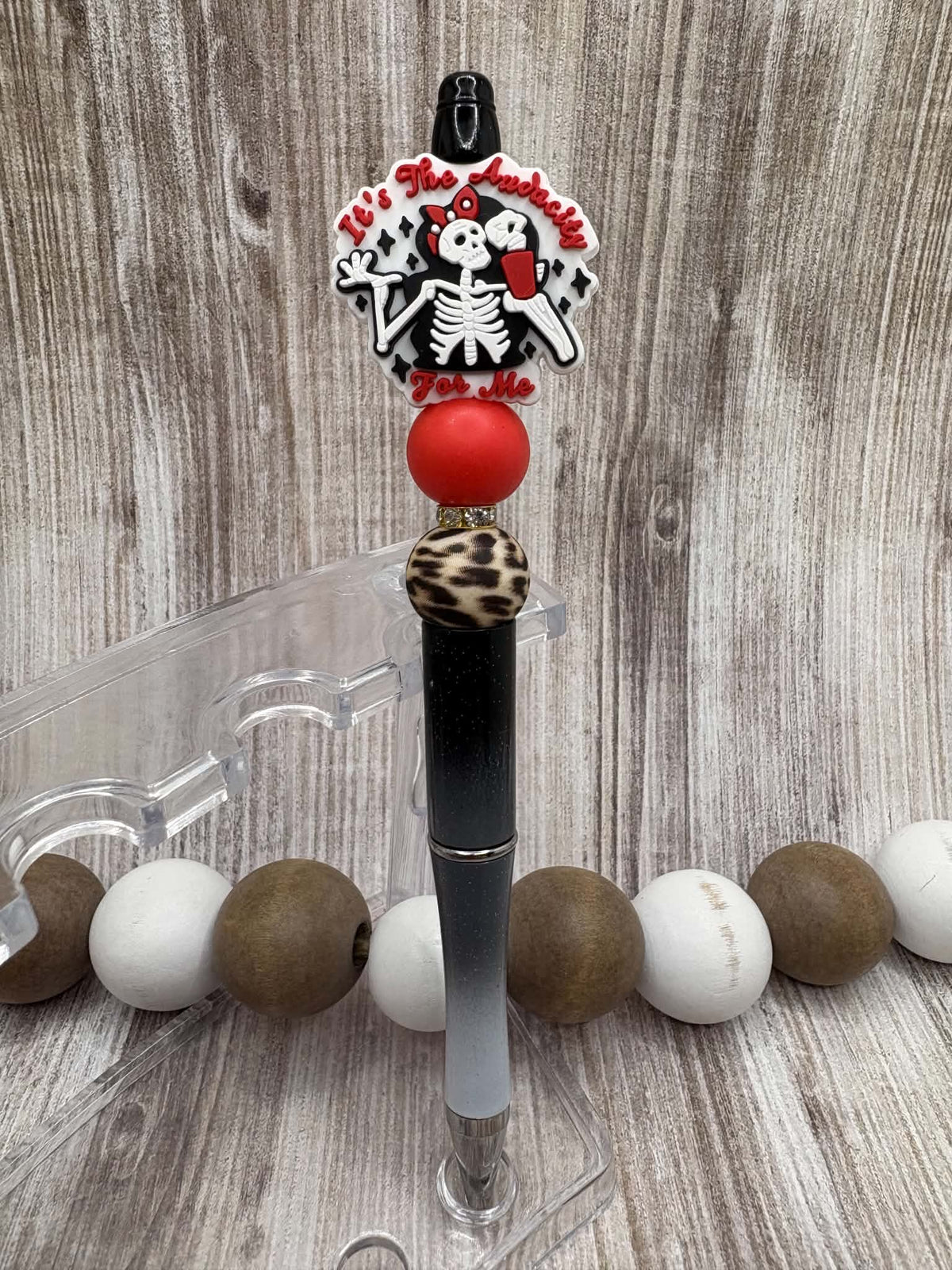 It's the Audacity for me Skull Beaded Ink Pen