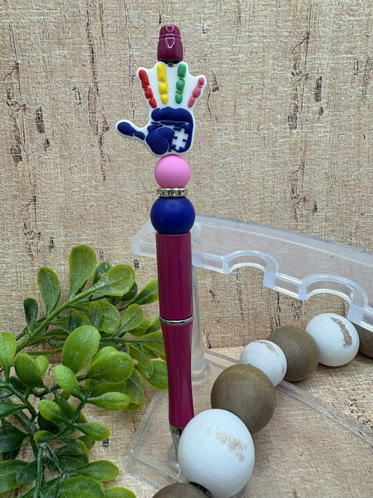 Autism Beaded Ink Pen