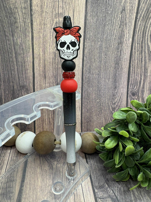 Skull Beaded Ink Pen