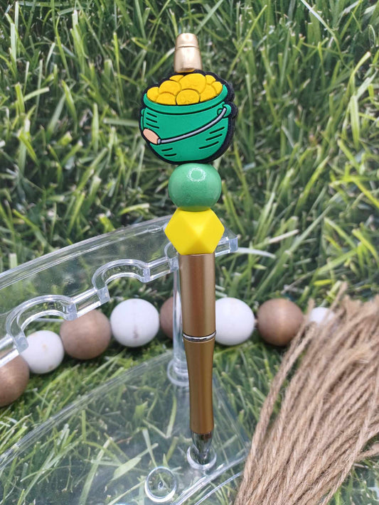 Pot O' Gold Beaded Ink Pen