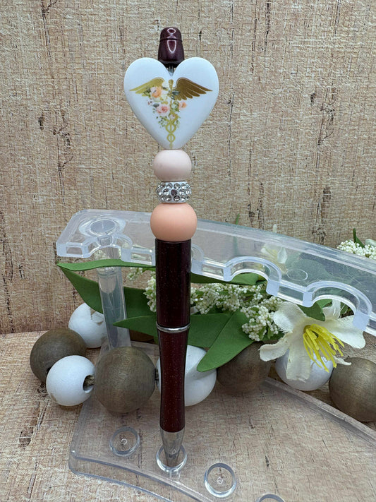 Beaded Nurse Ink Pen