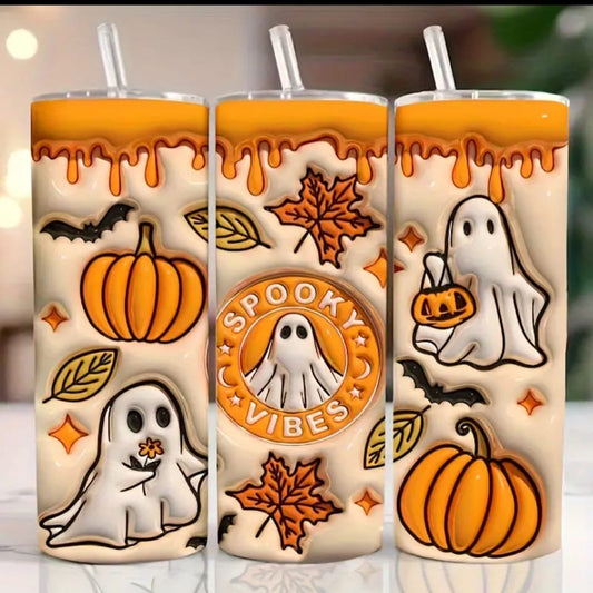 PREORDER - SPOOKY VIBES 3d Style Tumbler - 20 oz