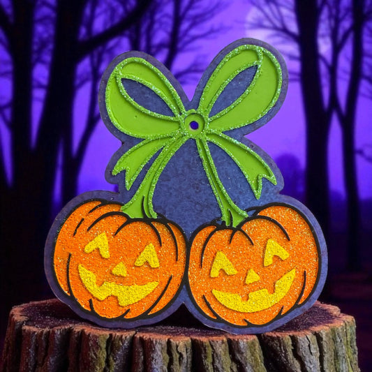 PREORDER - Jack O Lantern Bow Freshie