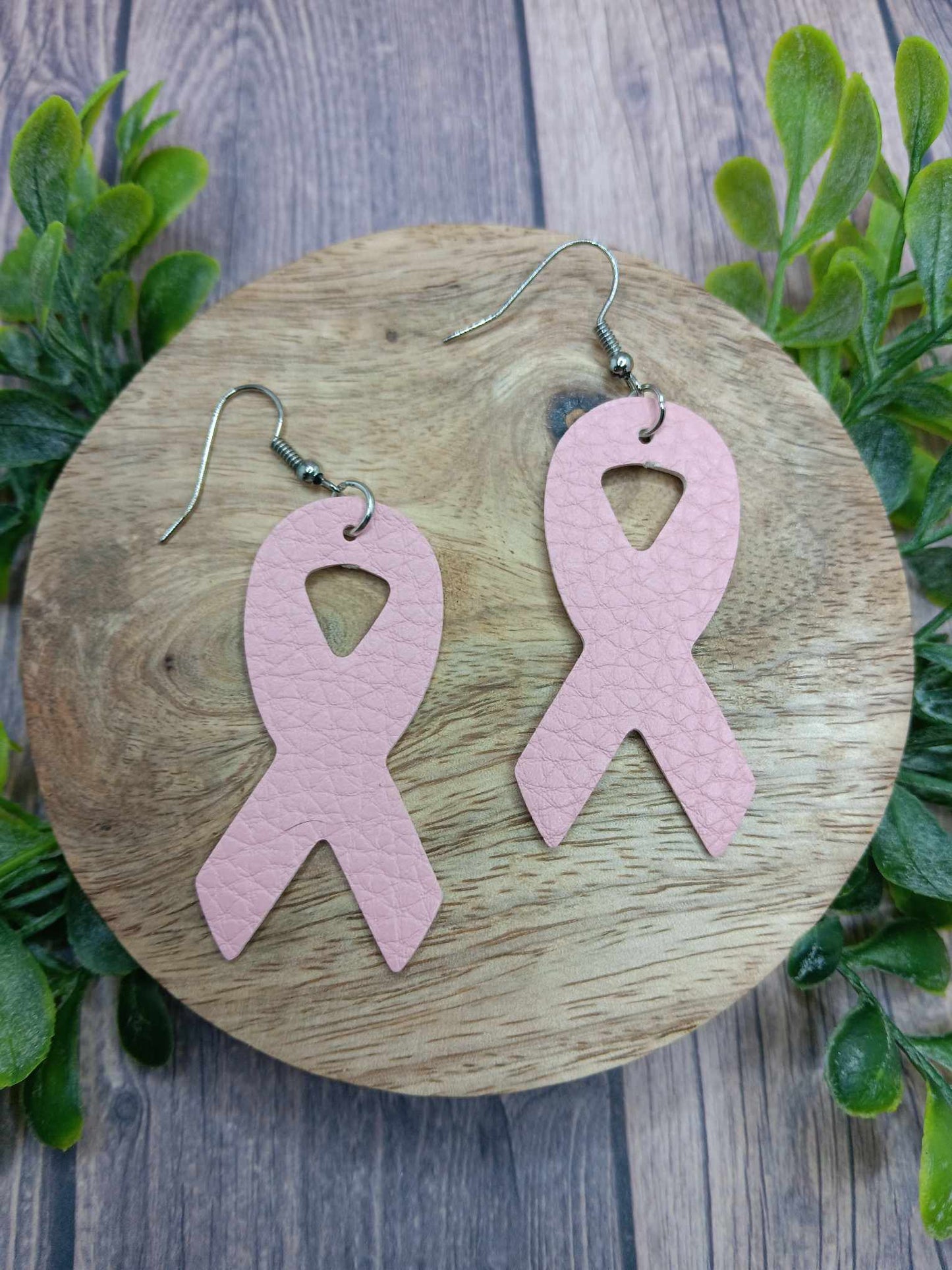 Pink Ribbon Earrings