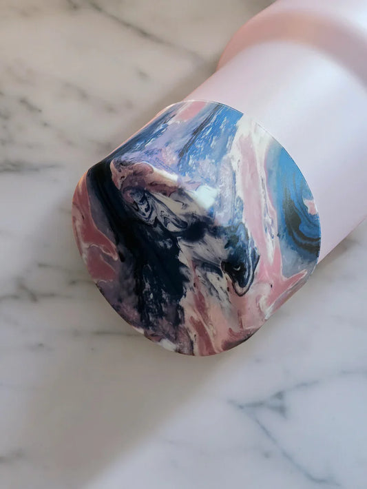 Pink, White, & Blue Marbled Tumbler Boot