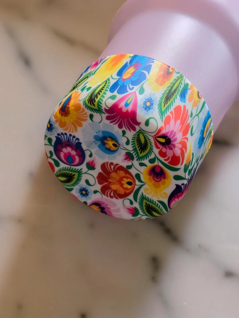 Floral Patterned Tumbler Boot