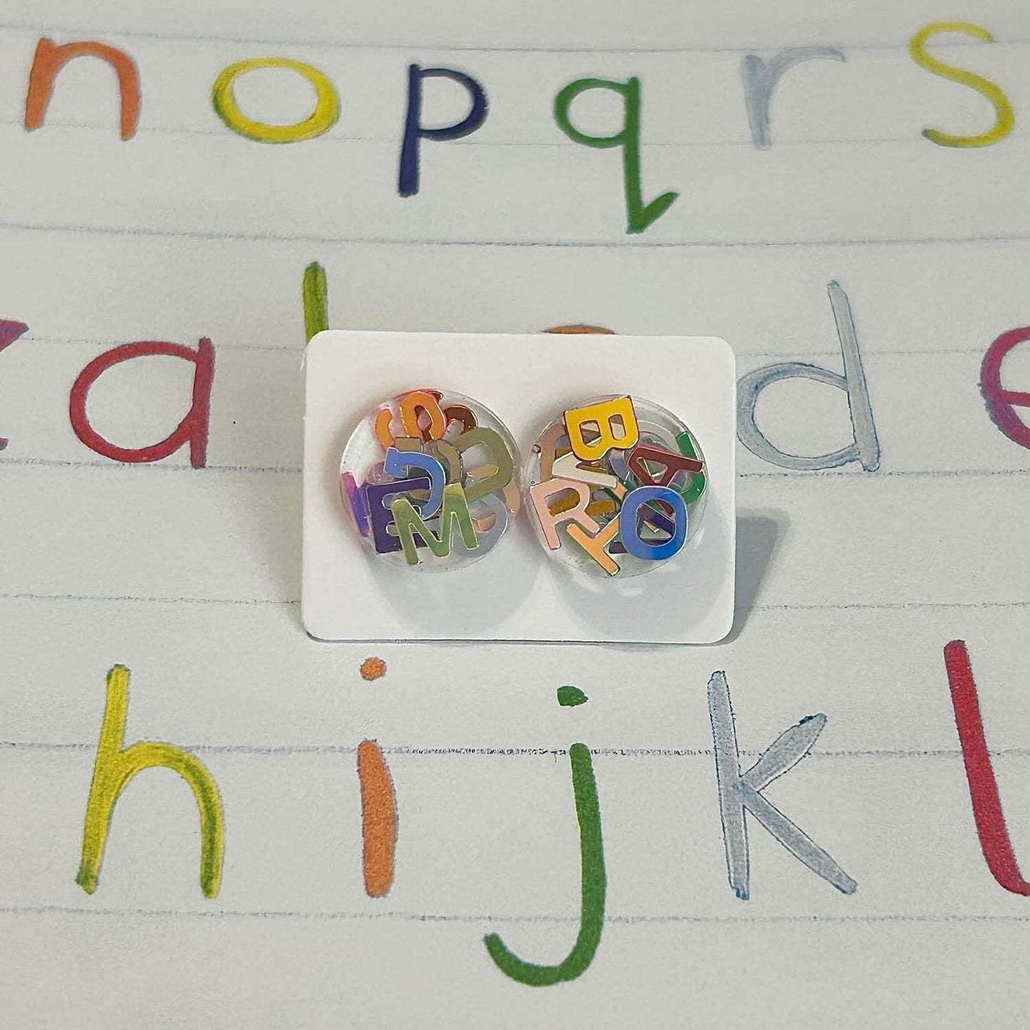 Teacher Style Acrylic Earrings