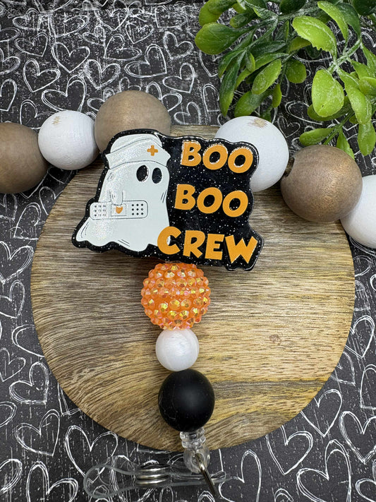 BOO BOO Crew Beaded Badge Reel