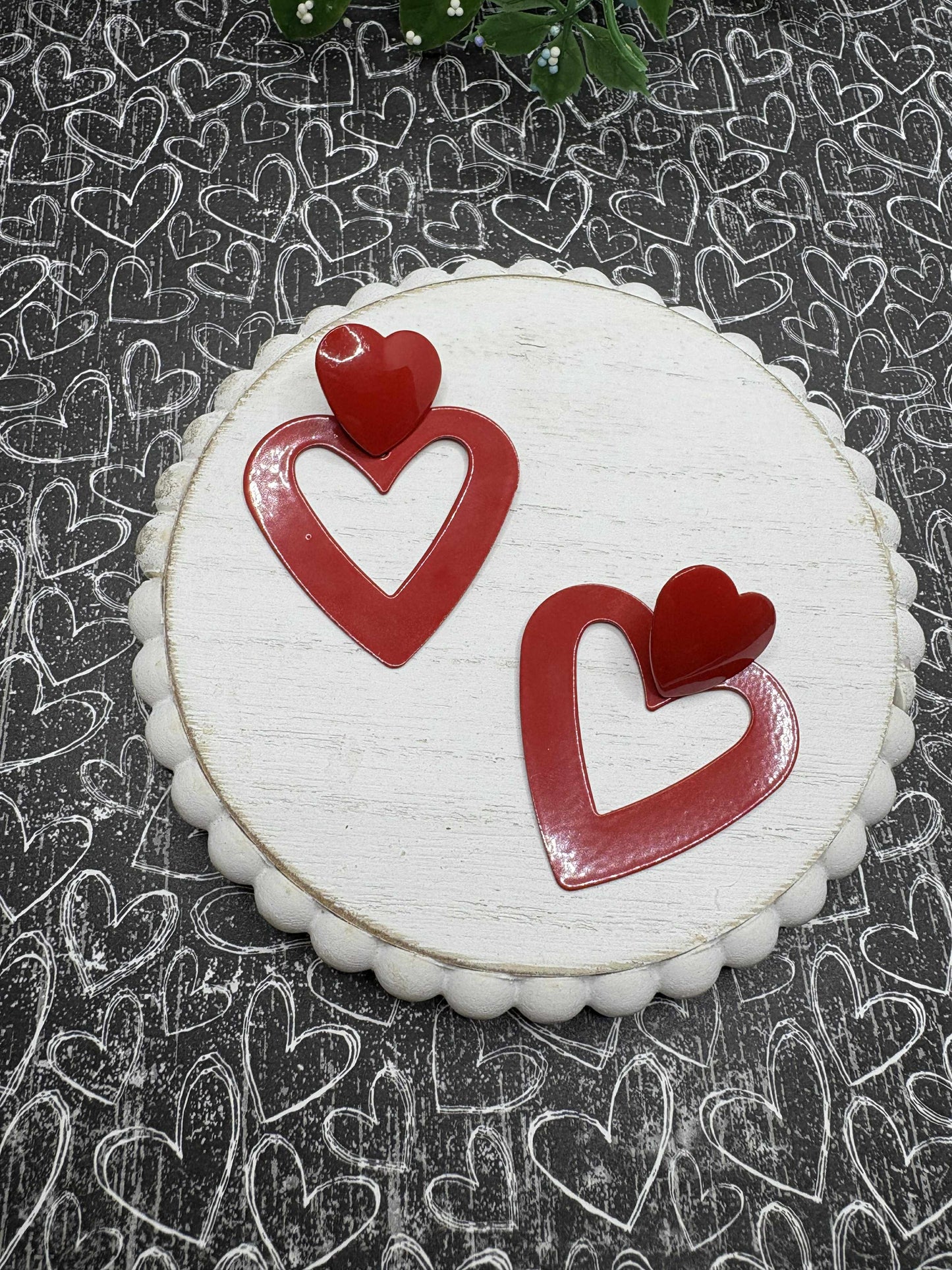 Red Heart Earrings