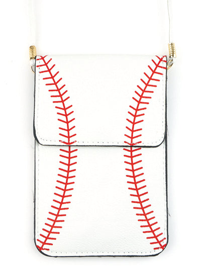 Baseball Print Crossbody Bag