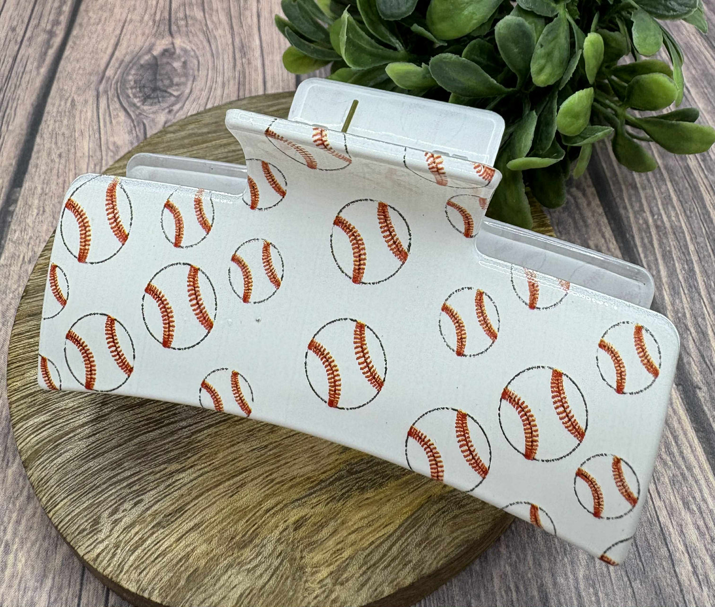 Baseball Hair Claw Clip