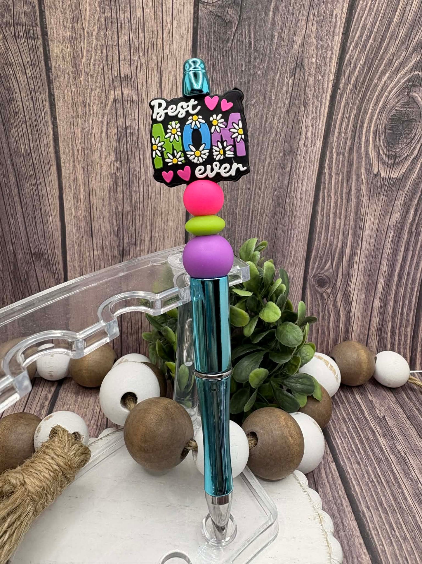 Best Mom Ever Beaded Ink Pen
