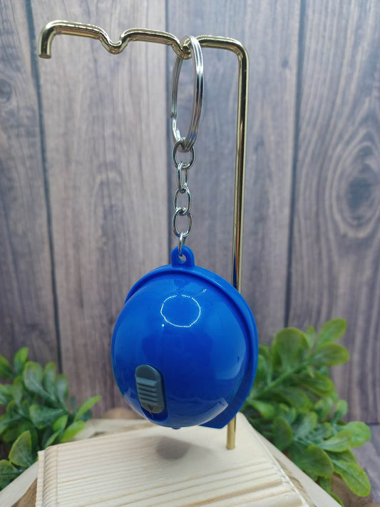 Blue Construction Hat w/ Light & Bottle Opener Keychain