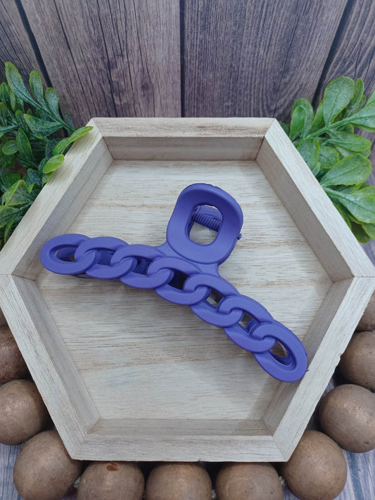Purple Chain Style Jaw Clip