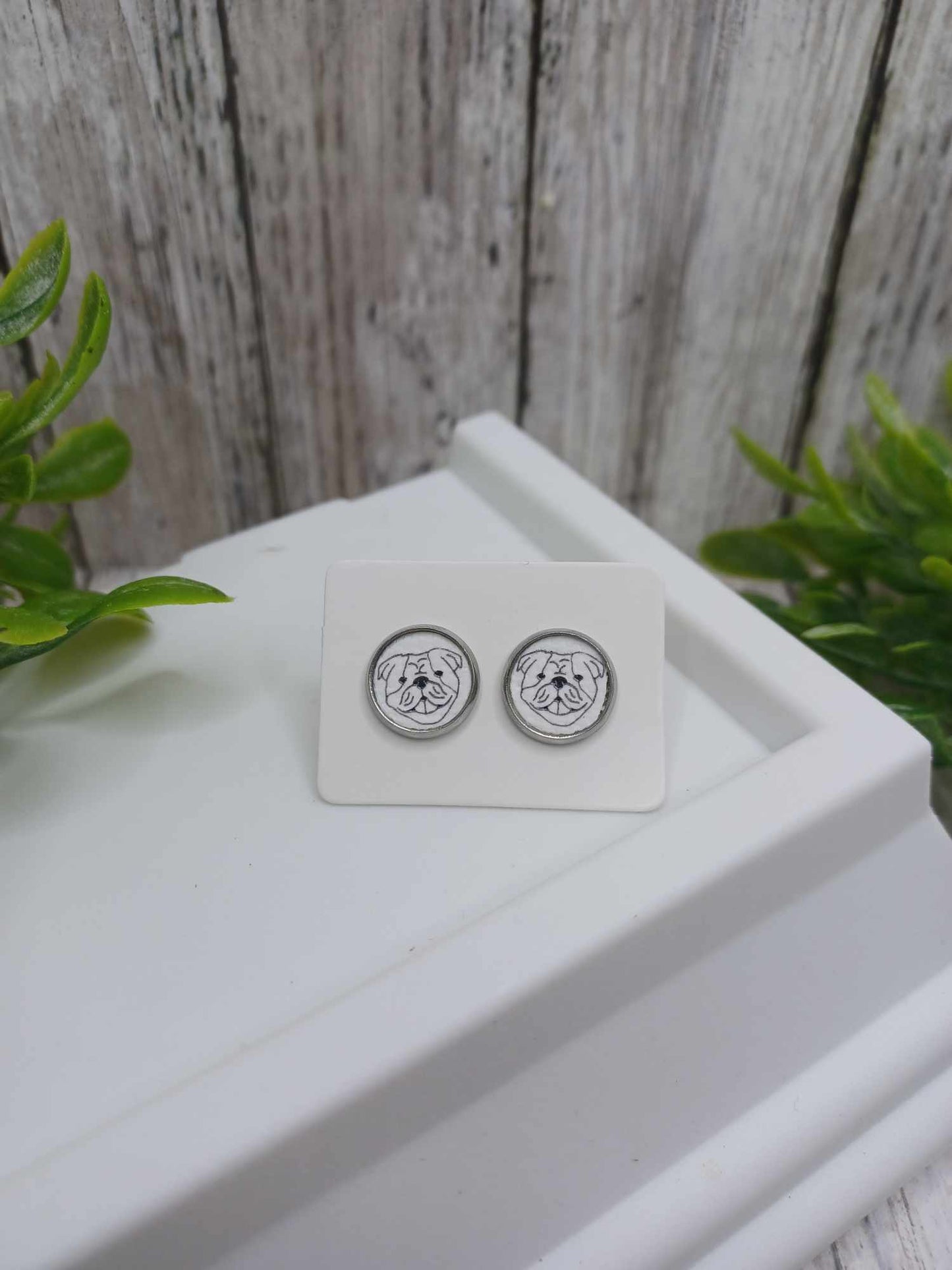 Bulldog Earrings