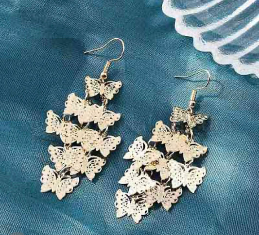 Gold Butterfly Earrings