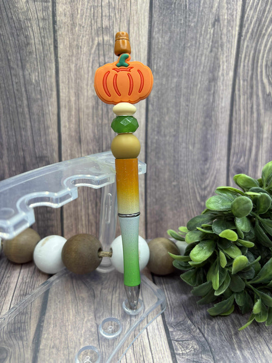 Pumpkin Beaded Ink Pen