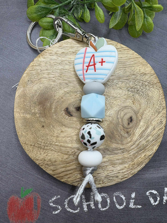 A+ Beaded Keychain