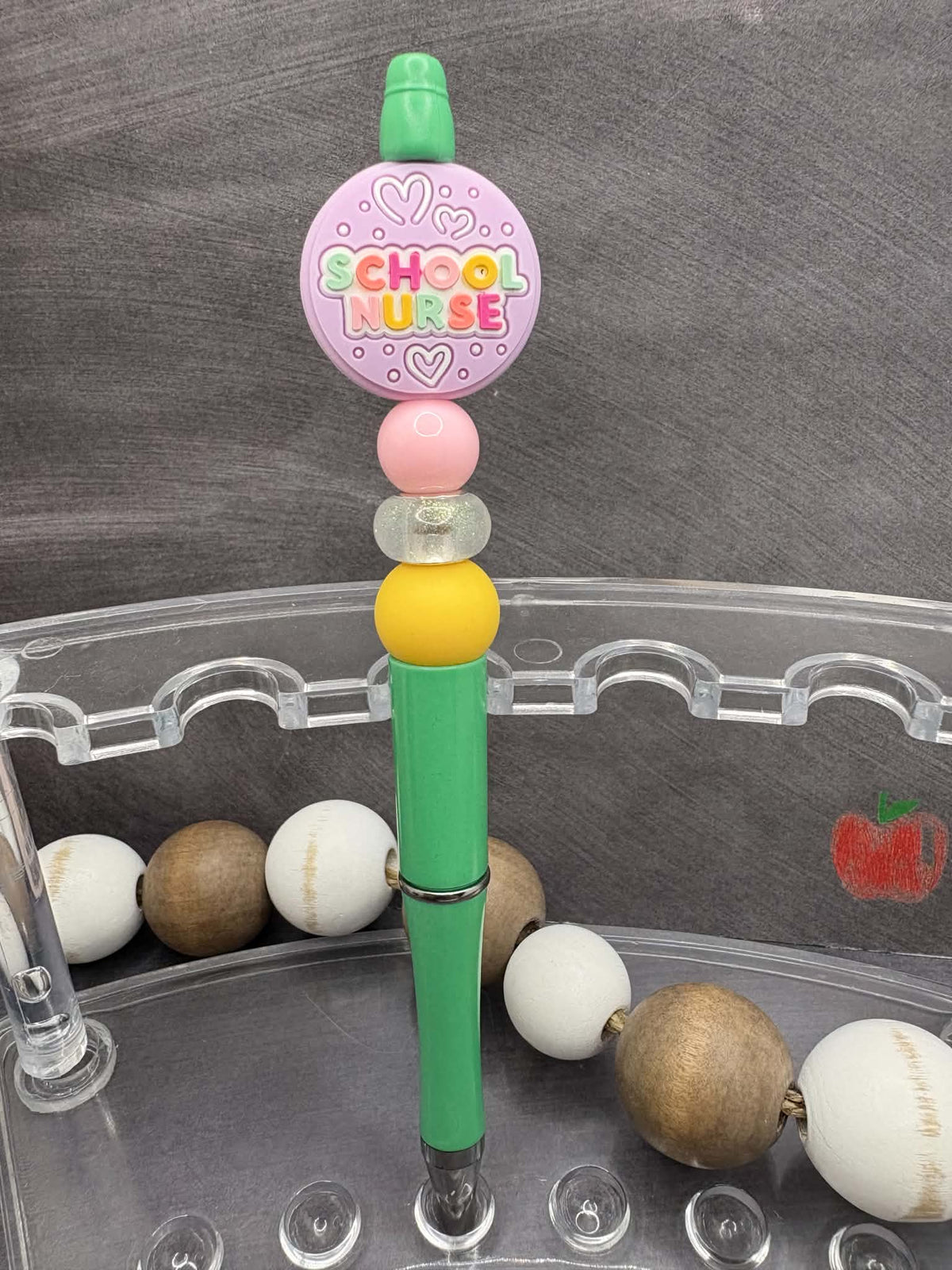 School Nurse Beaded Ink Pen