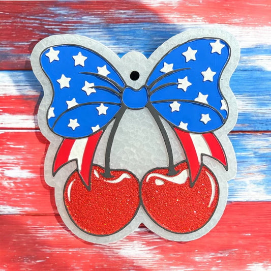 INSTOCK - Cherry Bow Freshie Scented in Flip Flops