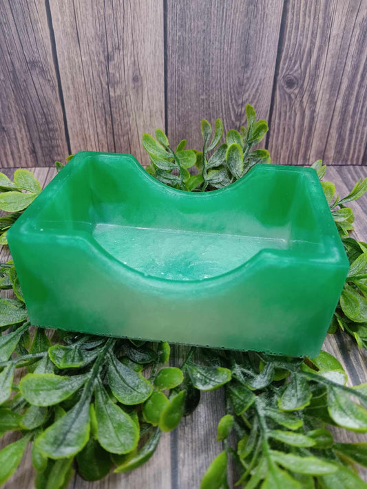 Green & White Marble Acrylic Coaster Set