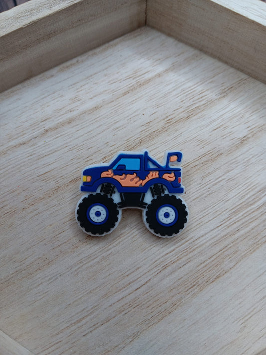 Dark Blue Monster Truck Shoe Cham Accessory
