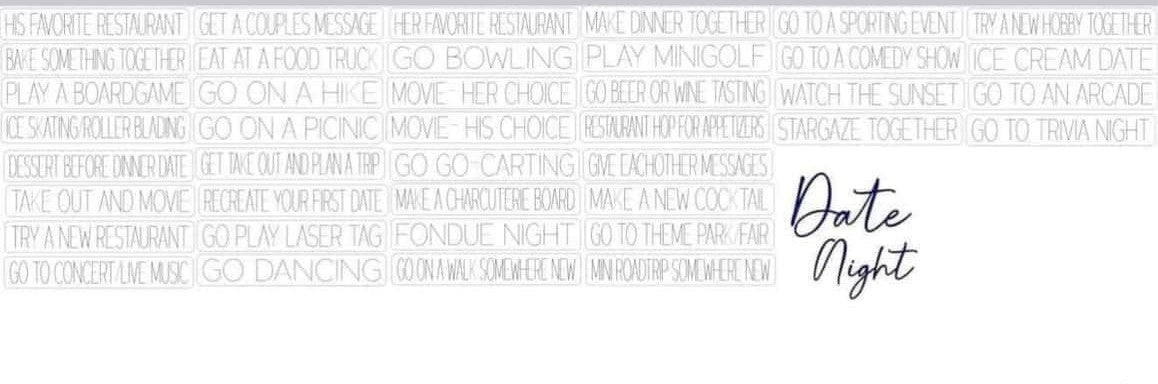 PREORDER - Date Night Themed Glass Jar - Available in Regular & X-Rated