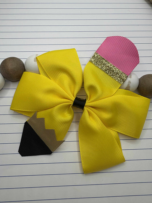 Yellow Pencil Hair Accessory