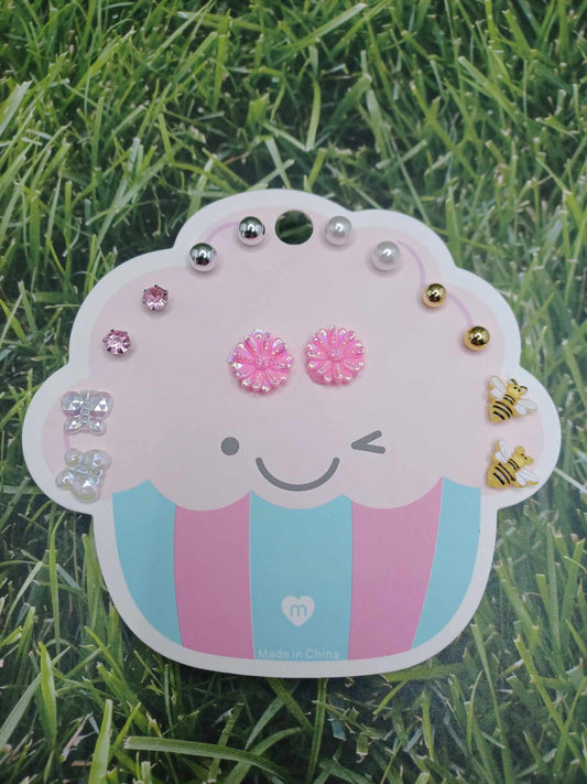 Spring Themed Earring Set - Comes with 8 pairs