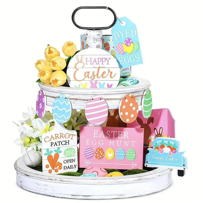 Easter Themed Tiered Tray Set - Does NOT come with Tray