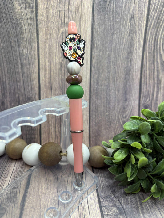 Boho Halloween Beaded Ink Pen