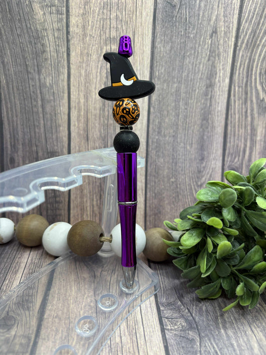 Halloween Witch's Hat Beaded Ink Pen
